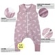 preview thumbnail 5 of 3, 100% Organic Cotton 1.0 Tog Sleeping Bag with Legs Sleeveless Wearable Blanket- Feather Mauve