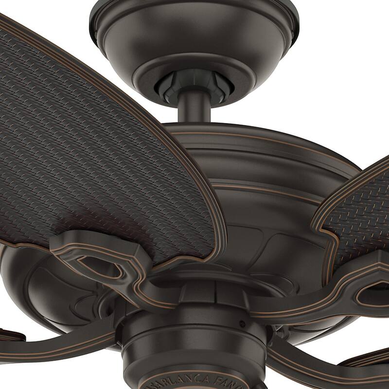 Casablanca 54" Charthouse Outdoor Ceiling Fan with Pull Chain, Wet Rated - Onyx Bengal