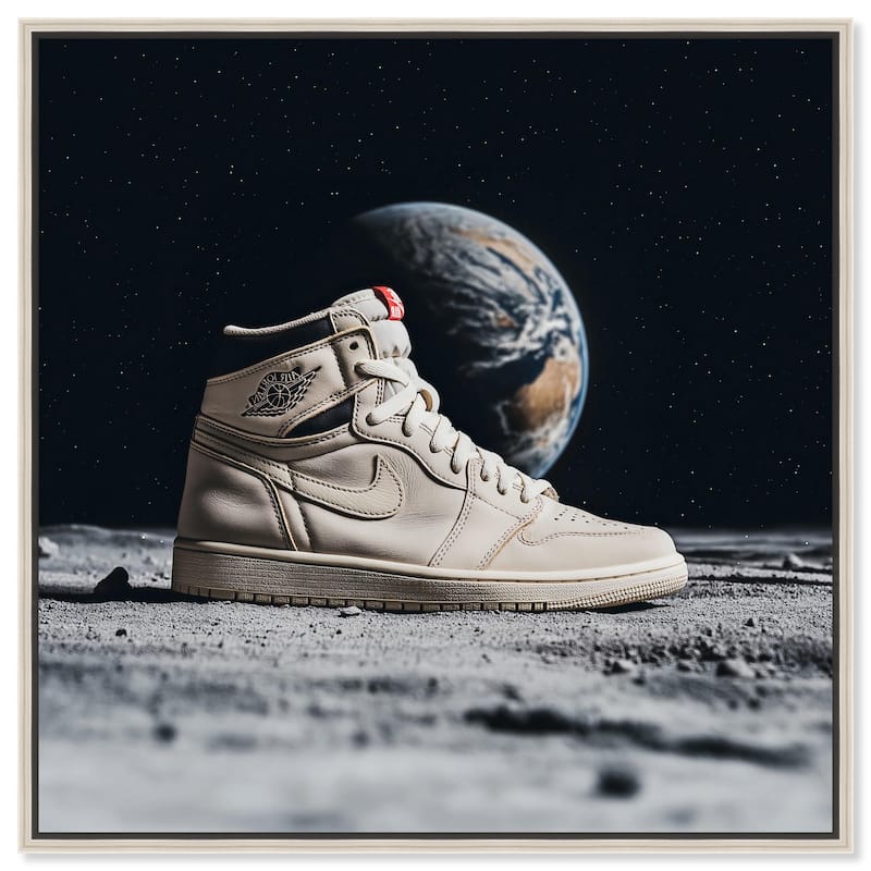 Zero-G Jordans Canvas by Art Remedy - Silver - 40" x 40"