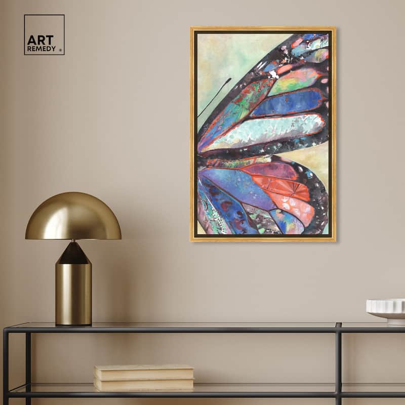 Art Remedy Butterfly Part Ii Framed Butterfly 1 Piece Canvas Wall Art