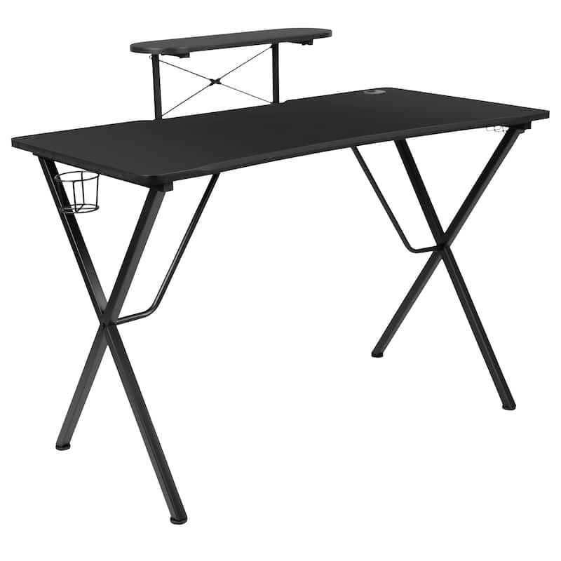 Gaming Bundle-Cup/Headphone Desk & Reclining Footrest Chair