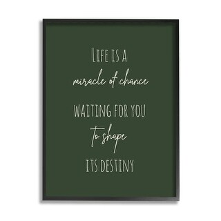 Stupell Shape Life's Destiny Phrase Framed Giclee Art Design by Birch ...