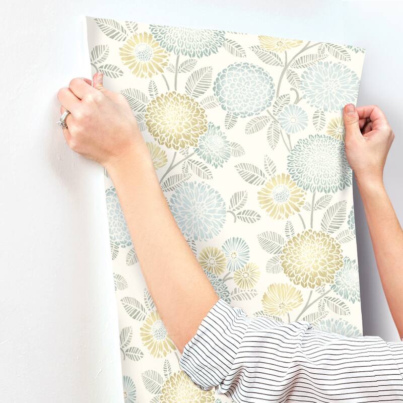 Chesapeake Zalipie Lime Floral Trail Wallpaper