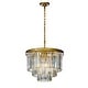 preview thumbnail 19 of 22, 6-Lights Modern 3-Tier Round Fringe Crystal Chandelier - W 20"