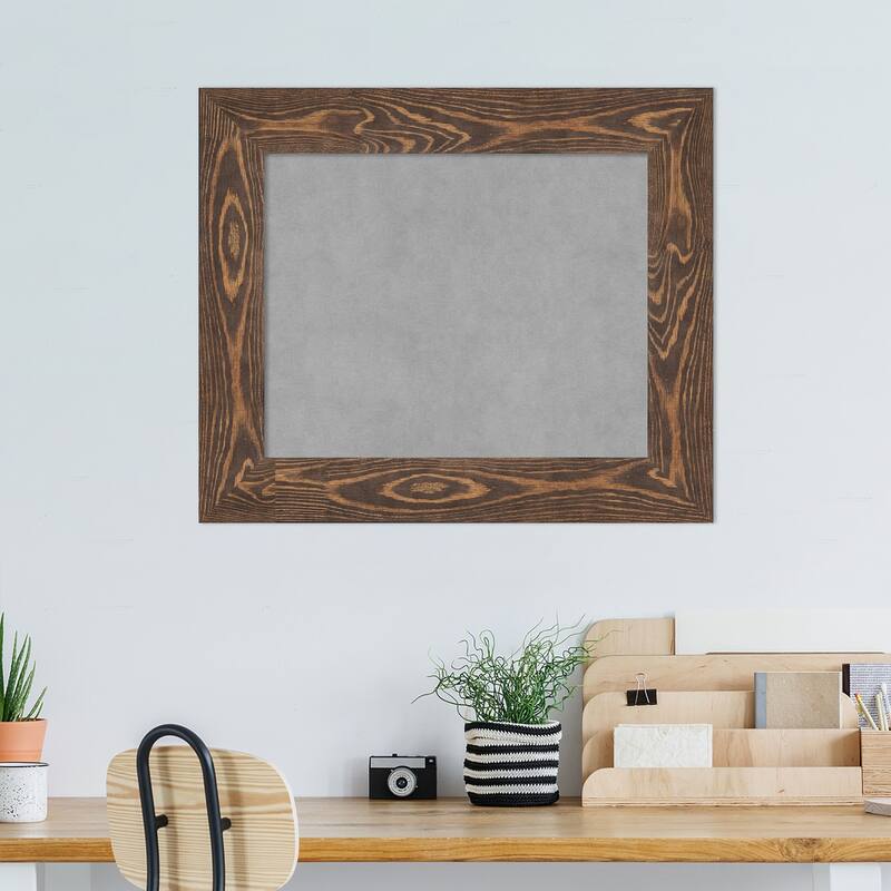 Amanti Art Bridge Brown Framed Magnetic Board