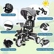 preview thumbnail 6 of 5, 7 in 1 Folding Toddler tricycle w/Removable Adjustable Push Handle