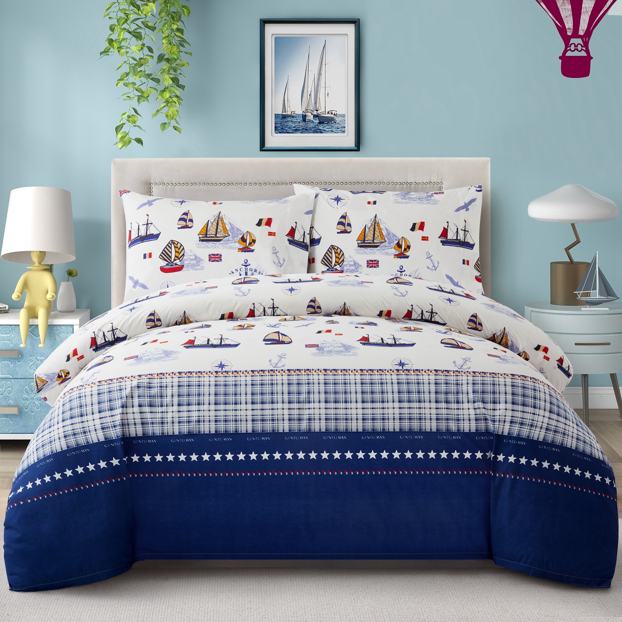 Kids Boys Printed 600 Thread Count Cotton Blend Percale Duvet