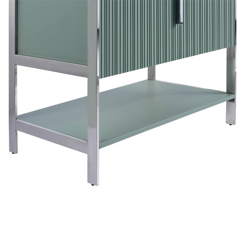 Fine Fixtures Serenity Modern Bathroom Vanity with Black Sintered Stone Top