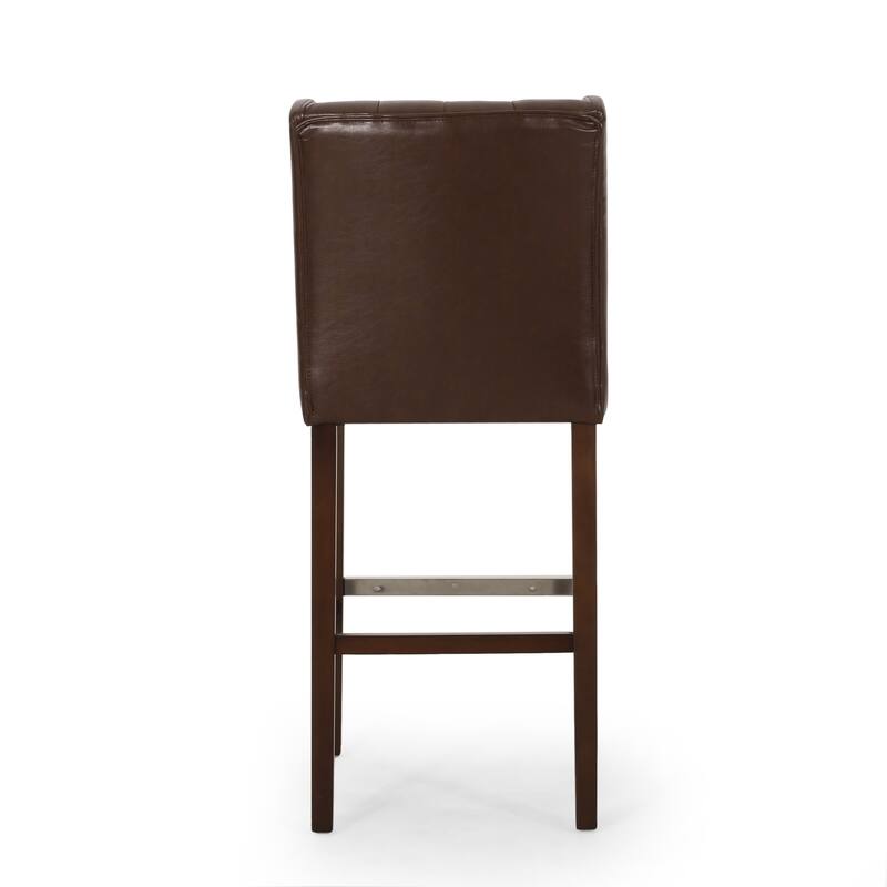 Fabric High Bar Stool, Tufted Back Bar Chair, Kitchen Island Dining Chair, Front Desk Reception Chair, Bistro Counter Chair