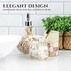 preview thumbnail 3 of 5, Creative Scents Milano Mother of Pearl Hand Soap Dispenser - Beige/White - White/Beige