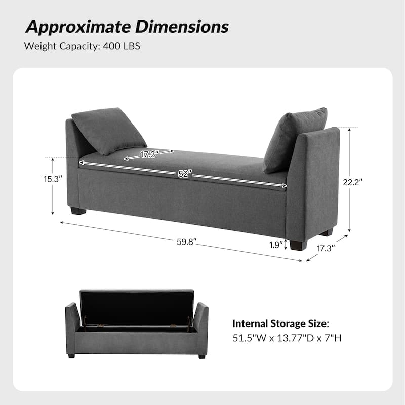 Pascual Storage Bench by HULALA HOME