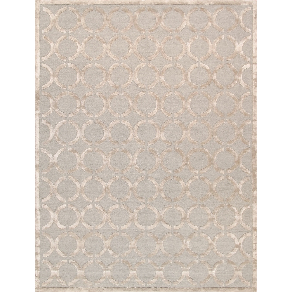Pasargad Home Edgy Hand-Tufted BSilk & Wool Area Rug