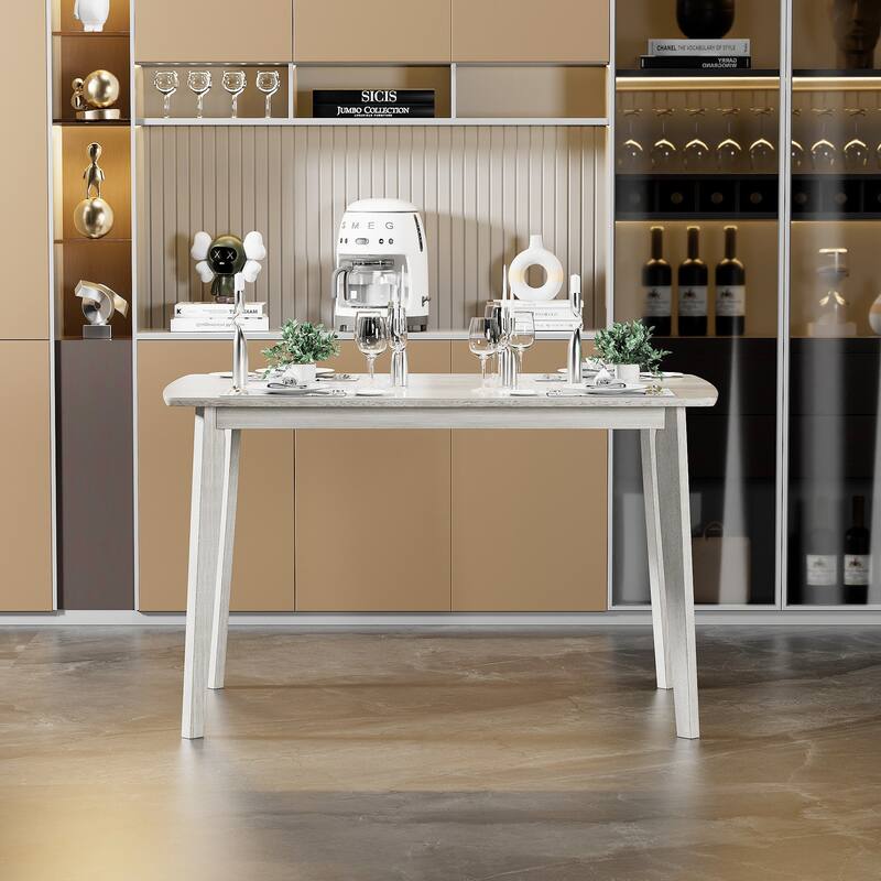 Javlergo Kitchen Table and Chairs for 4/6 Dining Room Table Set,Wood Elegant Kitchen Sets