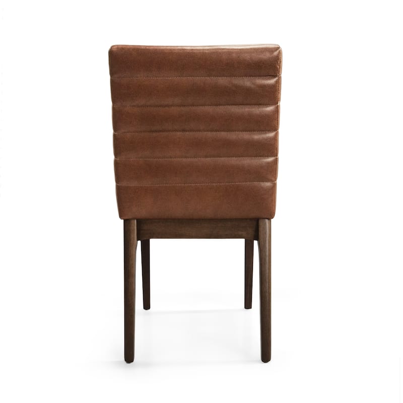 Stylish Upholstered Dining Chairs with Rubber Legs, Set of 2, for a Sophisticated Dining Experience