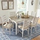 preview thumbnail 1 of 4, Signature Design by Ashley Dunbeg Bay 7-piece Dining Room Table Set White/Light Brown