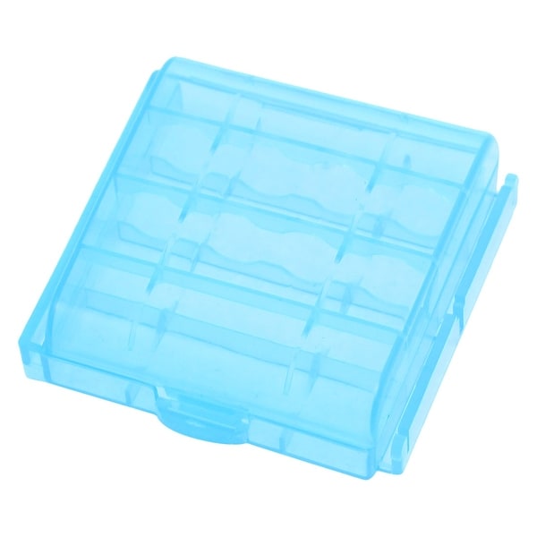 Portable Blue Plastic Battery Case Holder for 4 AA Batteries