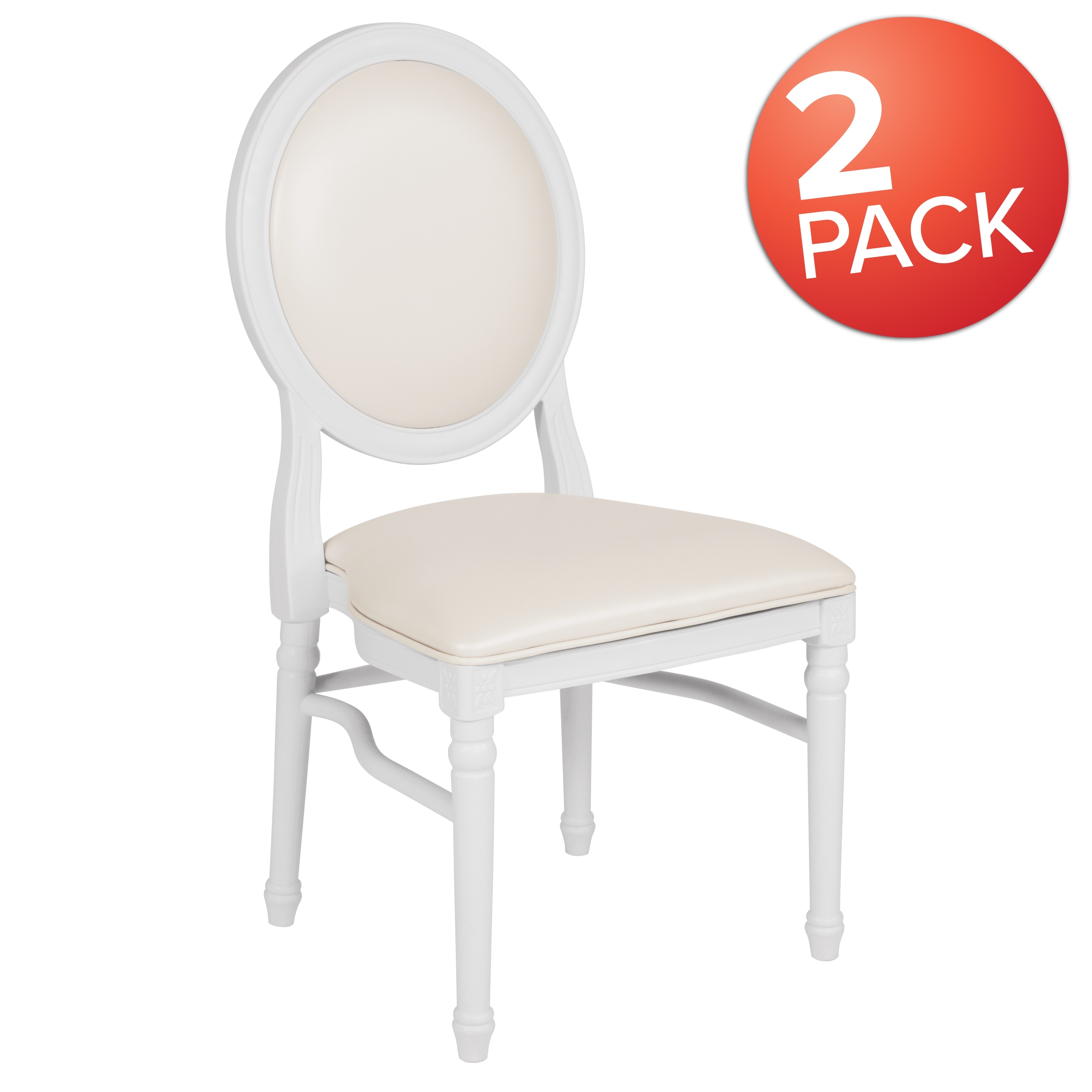 Stackable King Louis Chair-Dark Natural Set Of 4 By Atlas