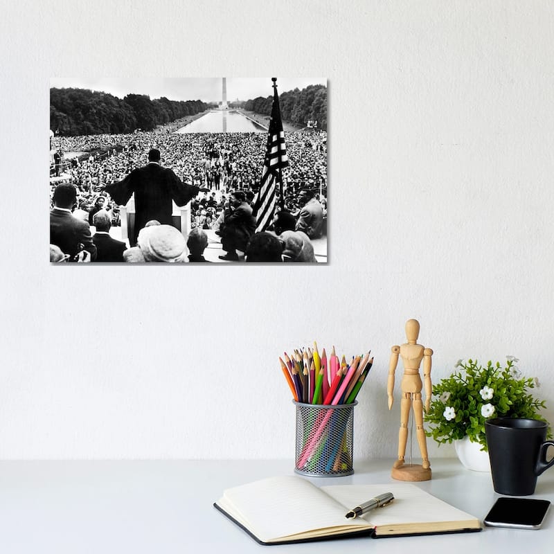 iCanvas "MLK, Prayer Pilgrimage For Freedom, National Mall, Washington D.C., May 17th, 1957" by Rue Des Archives Canvas Print - 8x12x0.75