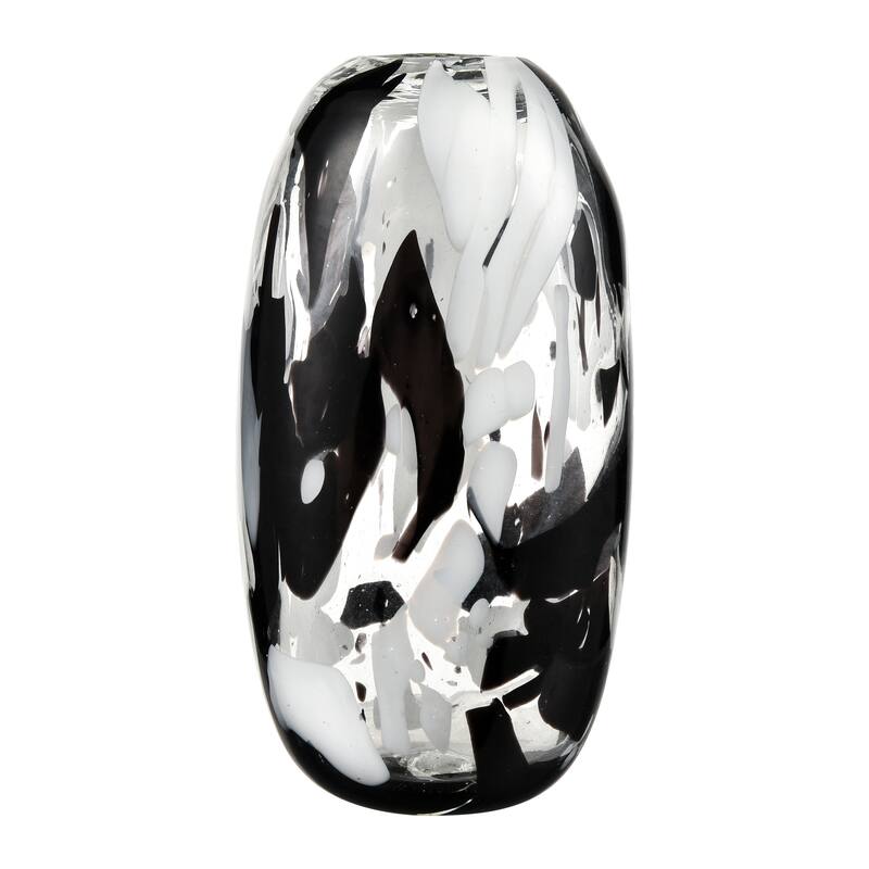 Elk Home Gisli Black Glass Contemporary 6 Inch Wide Vase