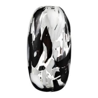 Elk Home Gisli Black Glass Contemporary 6 Inch Wide Vase