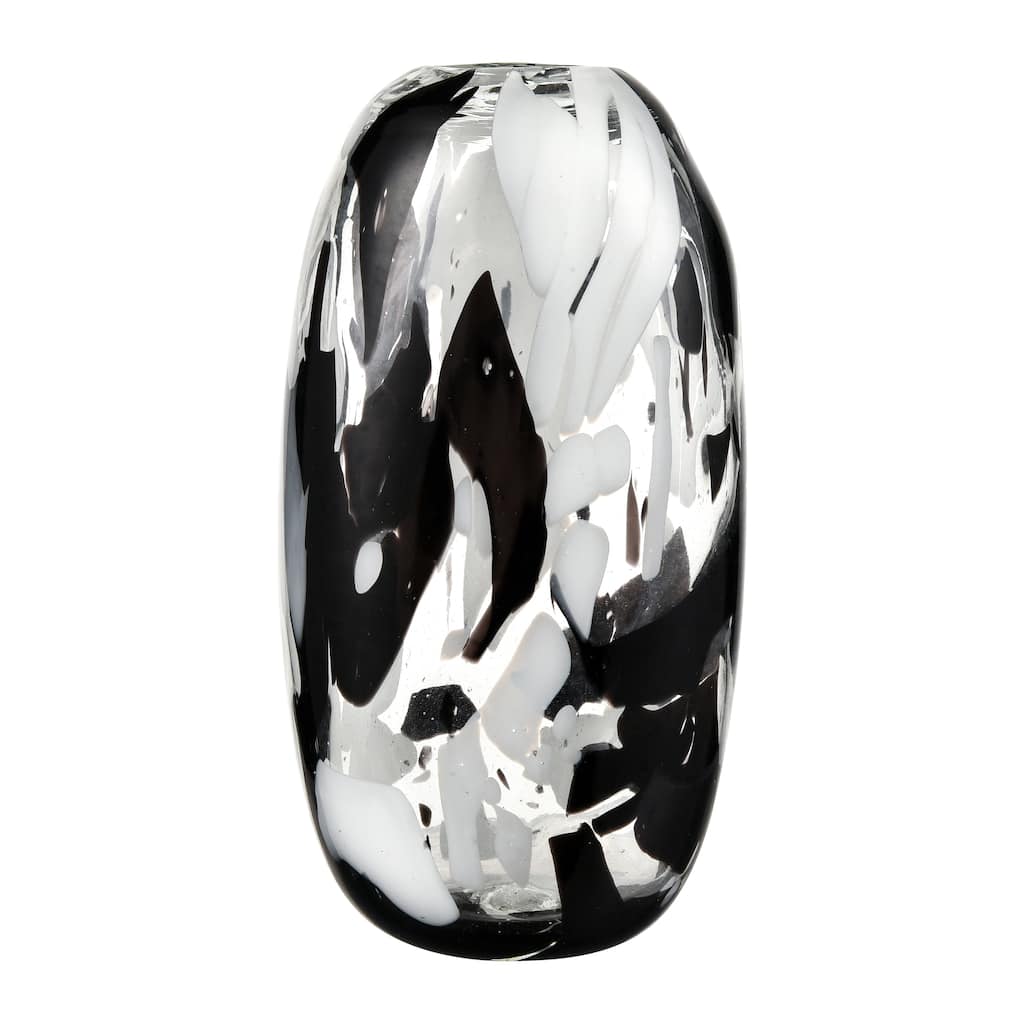 Elk Home Gisli Black Glass Contemporary 6 Inch Wide Vase