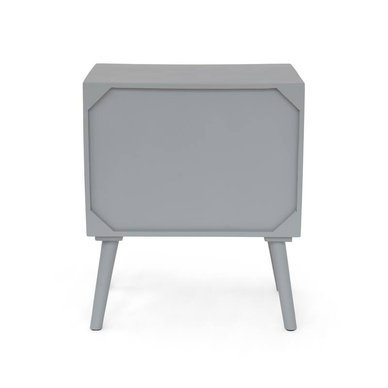 Handcrafted Mango Wood Cabinet with 2 Drawers, Boho and Mid-Century Style, Durable MDF Frame, 24" Tall