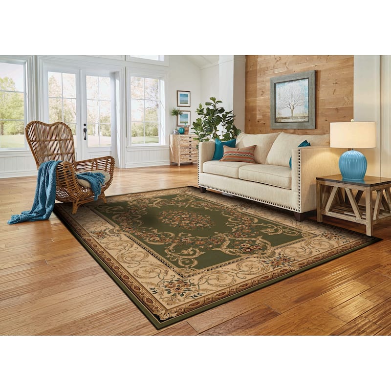 Aubusson Collection Classic Medallion Area Rug