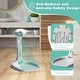preview thumbnail 4 of 5, White Portable Baby Shower Standing Support with Adjustable Height and Armrest - 15.75”L x 19.69”W x 18.5”-22.83”H