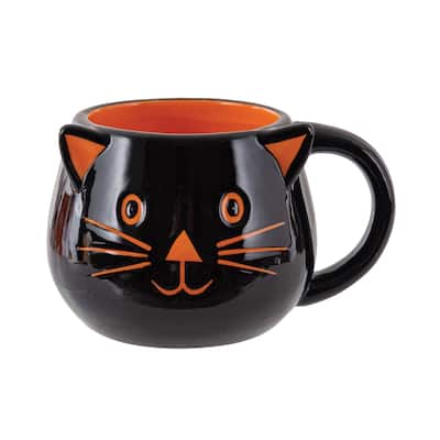 16oz Black Cat Halloween Mug