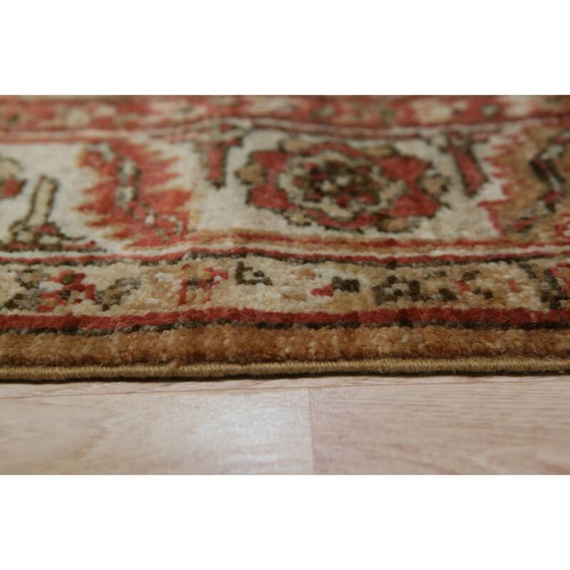 Brown Hand Knotted Wool Traditional Heriz Weave Rug, 13' x 18', luxurious cozy area rug - L
