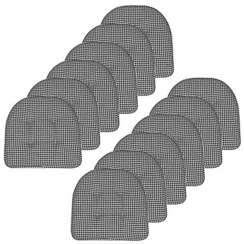 Houndstooth U-Shaped 16 x 17 Memory Foam Chair Pad