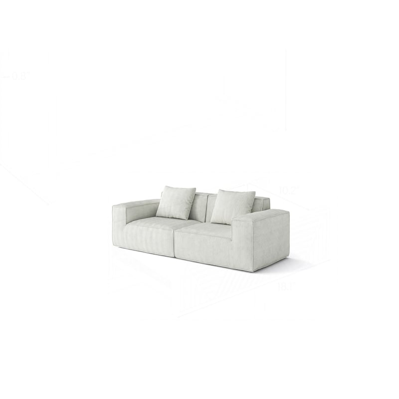 Versatile Modular Sofa with Plush Fabric and Transformable Design for Ultimate Comfort