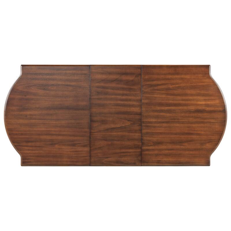 Roomfitters 6-Piece Extendable Wood Dining Table Set, 78" Kitchen Table with 18" Leaf, Bench and 4 Chairs, Espresso & Beige