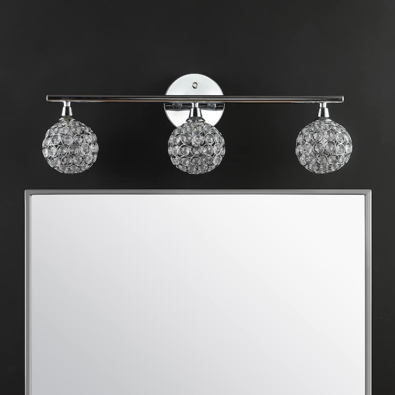 Beverly Iron/Glass Contemporary Glam LED Vanity Light, by JONATHAN Y