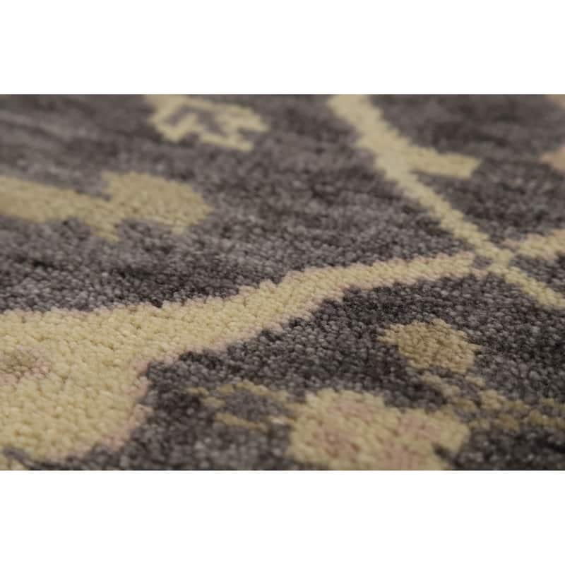Gray Oushak Oriental Accent Rug Hand-Knotted Wool Carpet - 4'2"x 5'10"