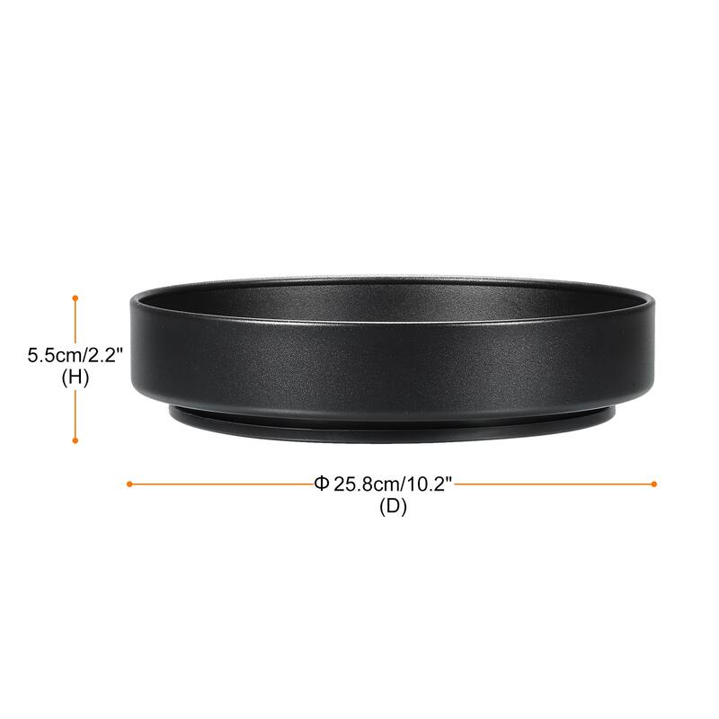 Lazy Susan Organizer Rotating Spice Rack Turntable for Kitchen Cabinet - Black - Black