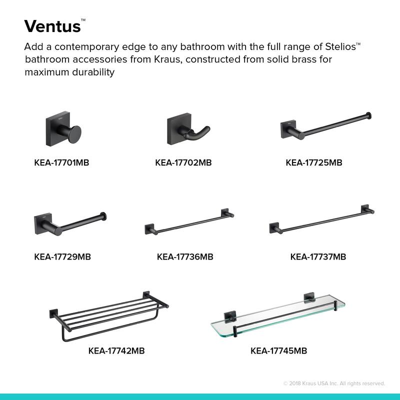 Kraus Ventus 25" Brass Towel Rack