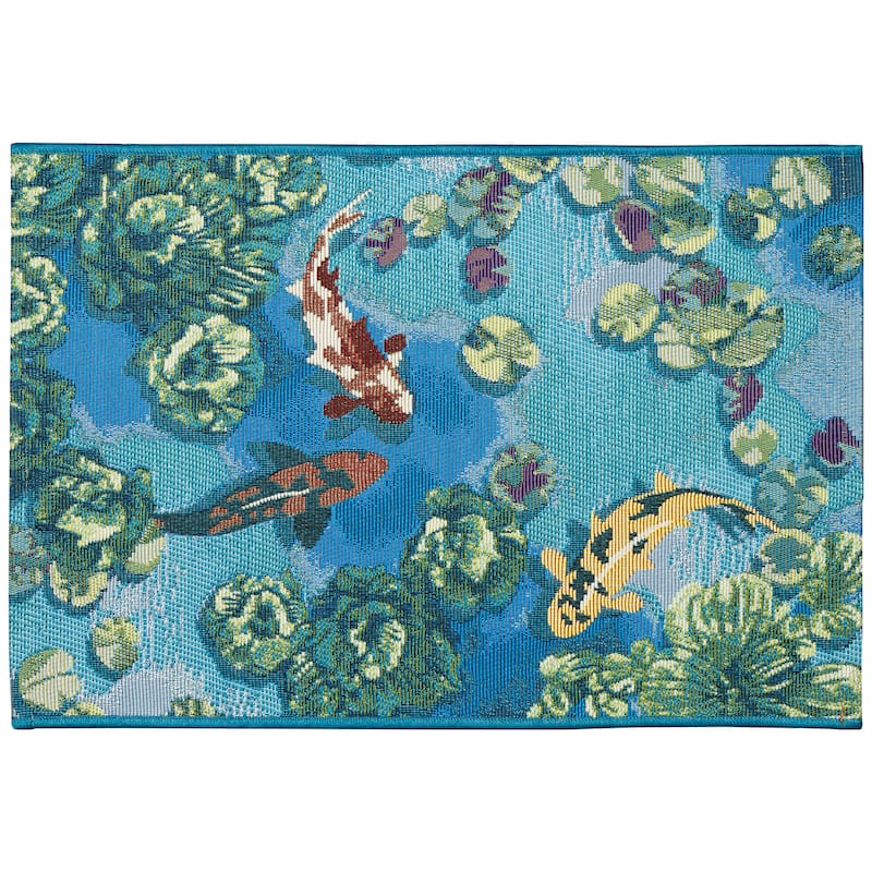 Liora Manne Esencia Koi Pond Indoor/Outdoor Mat - 1'11" x 4'11"