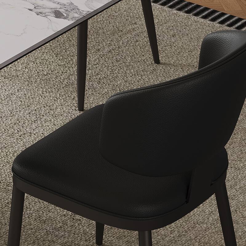Dining Chairs Set of 2, Modern Design Home Chairs, PU Leather Metal Dining Chairs for Kitchen Dining Room