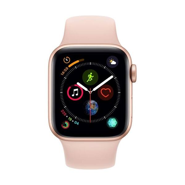 Shop Apple Watch Series 4 Gps 40mm Gold Aluminium Case With Pink Sand Sport Band Overstock 25633589