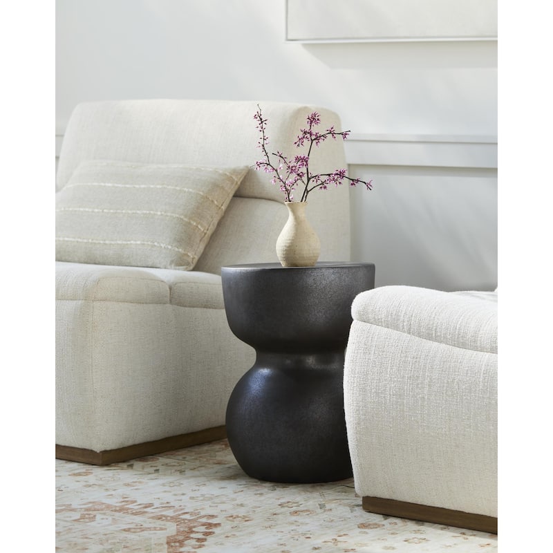 Livabliss Arita Modern Garden Stool - Charcoal