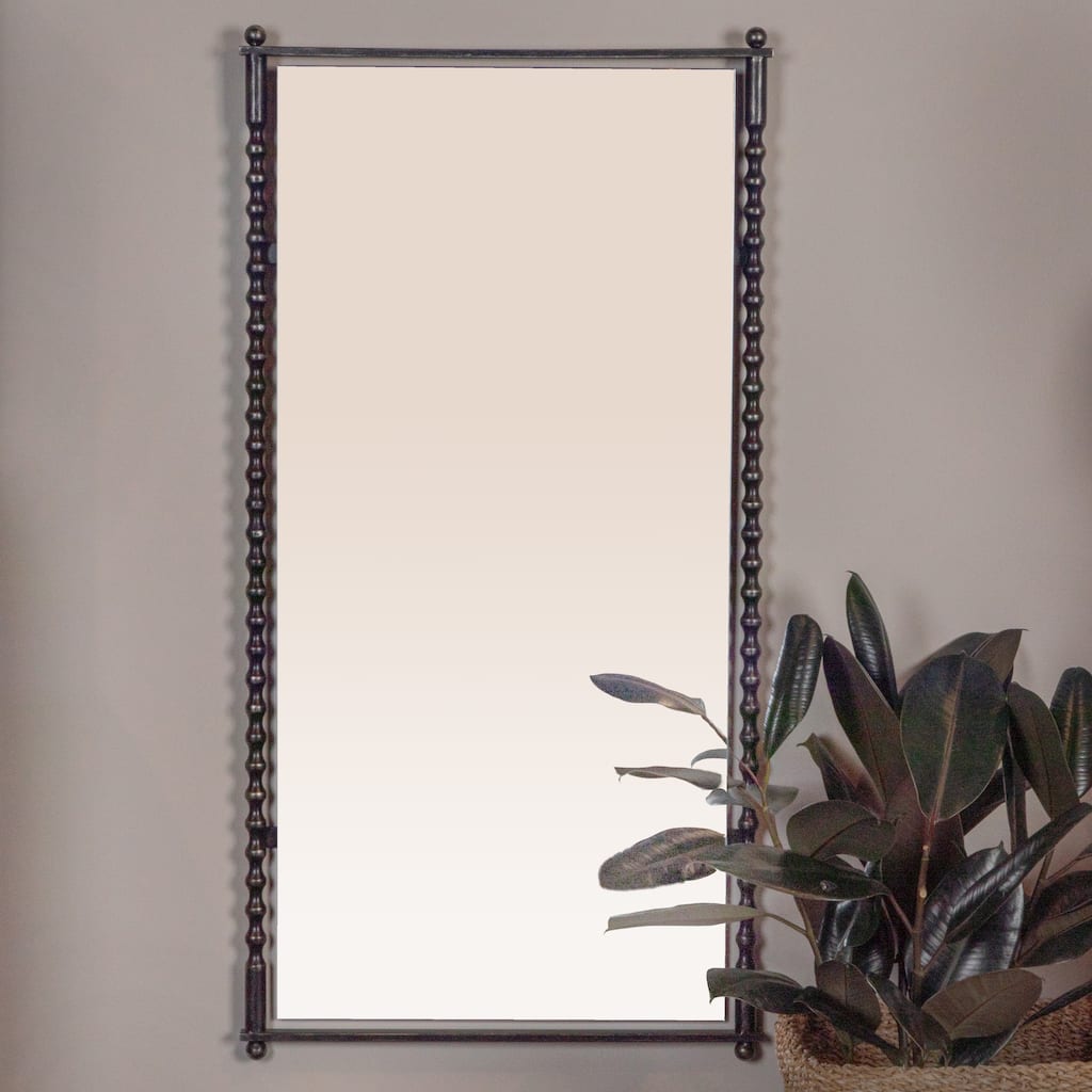 Cast Metal Framed Tall Wall Mirror