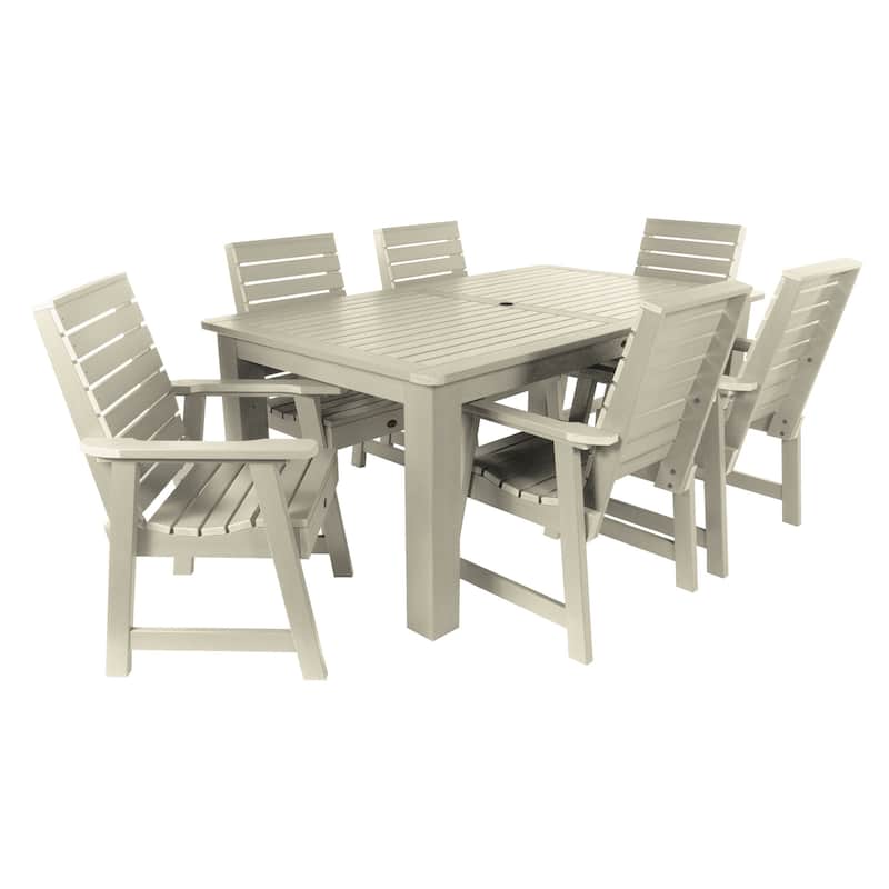 HIGHWOOD PROFESSIONAL 7- Piece Outdoor Dining Set 42x72 - Whitewash