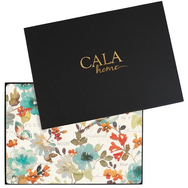 Cala Home 4 Premium Hardboard Placemats Table Mats, Nature's Palette