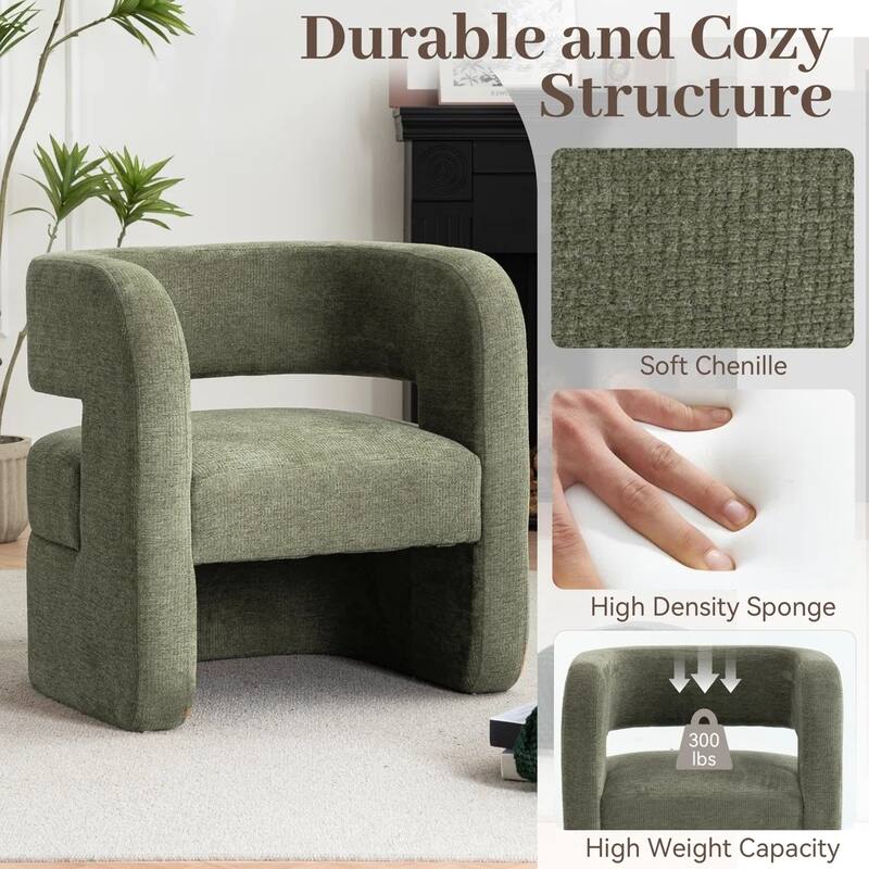 Full Assembled Upholstered Accent Chair For Living Room