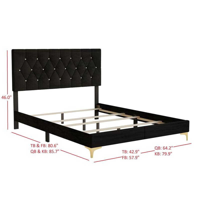Pierre Upholstered Panel Bed with Storage Bench