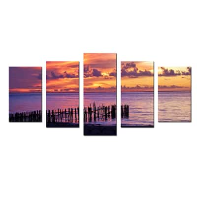 Ready2HangArt 'Mex Sunset II' 5-Piece Wrapped Canvas Wall Art Set