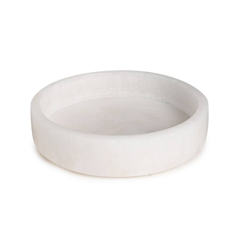 Sm. Alabaster Round Tray 6"Dia