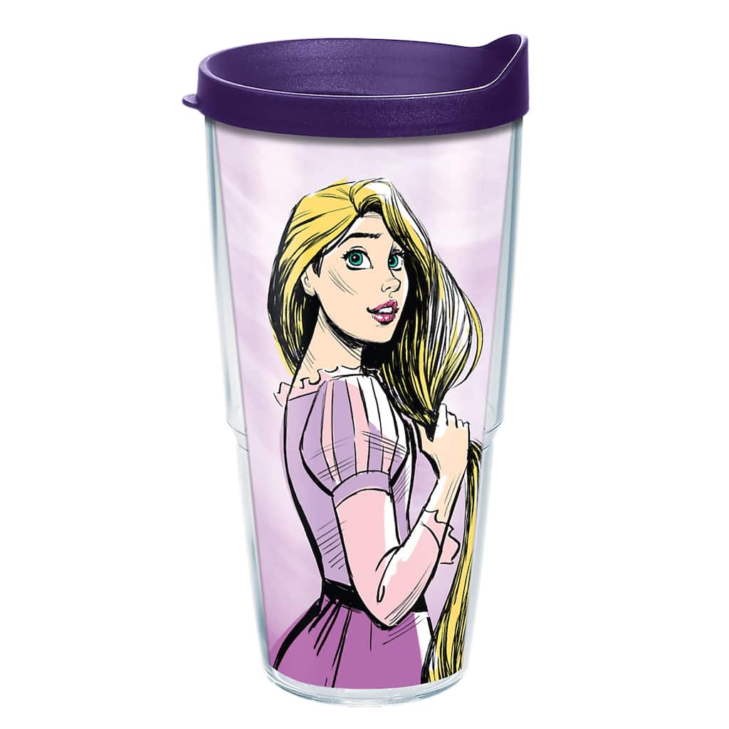 Tervis Disney Rapunzel Watercolor Splash Made in USA Double Walled Insulated Travel Tumbler, Classic - 24oz