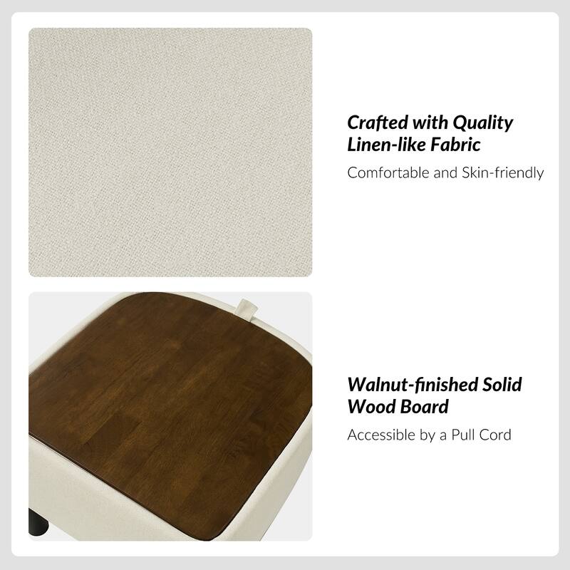 Arturo Modern Upholstered Armchair with Storable Removable Leg Ottoman Set of 2 by HULALA HOME